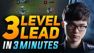 How Faker Gets a 3 Level Lead in 3 Minutes
