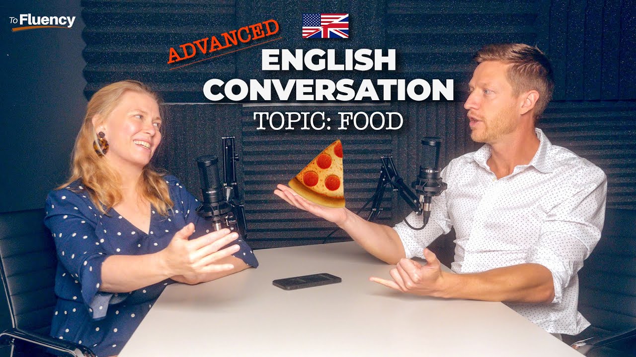 Advanced English Conversation: Talking about FOOD in the UK, USA, and Spain (with Subtitles!)