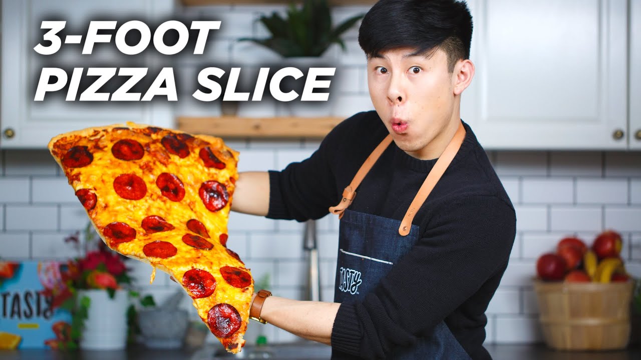 I Made A Giant 3-Foot Pizza Slice - Tasty